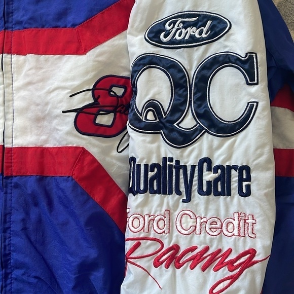 Vintage 90s Dale Jarrett Ford Quality Care 88 #88 1990 NASCAR racing jacket 3X - Picture 5 of 9